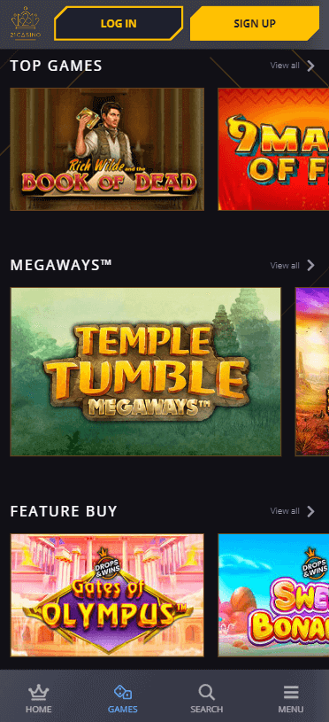 21 Casino mobile